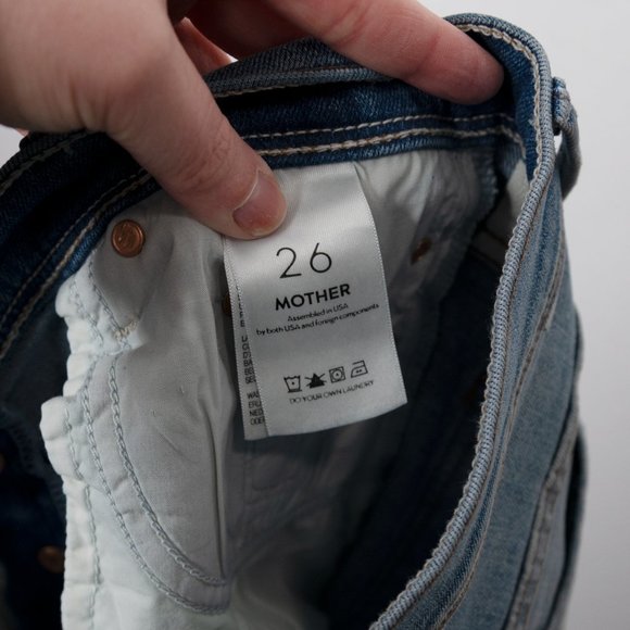 SOLD MOTHER Pixie Cruiser Fray Flare Jeans Rumor Has it N5 - Picture 10 of 11